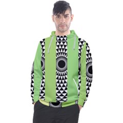  Green Check Pattern, Vertical Mandala Men s Pullover Hoodie by Magicworlddreamarts1