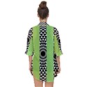  Green Check Pattern, Vertical Mandala Open Front Chiffon Kimono View2