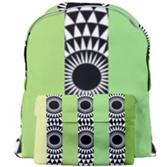  Green Check Pattern, Vertical Mandala Giant Full Print Backpack by Magicworlddreamarts1