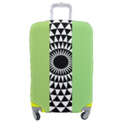  Green Check Pattern, Vertical Mandala Luggage Cover (medium) by Magicworlddreamarts1