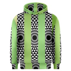  Green Check Pattern, Vertical Mandala Men s Overhead Hoodie by Magicworlddreamarts1