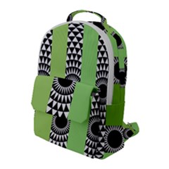  Green Check Pattern, Vertical Mandala Flap Pocket Backpack (large) by Magicworlddreamarts1