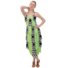  Green Check Pattern, Vertical Mandala Layered Bottom Dress by Magicworlddreamarts1