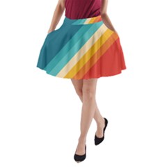 Classic Retro Stripes A-line Pocket Skirt by AlphaOmega