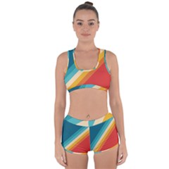 Classic Retro Stripes Racerback Boyleg Bikini Set