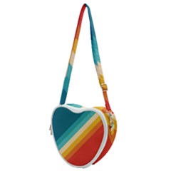 Classic Retro Stripes Heart Shoulder Bag