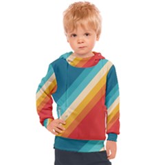 Classic Retro Stripes Kids  Hooded Pullover by AlphaOmega