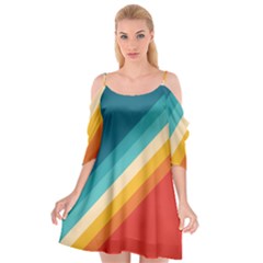 Classic Retro Stripes Cutout Spaghetti Strap Chiffon Dress by AlphaOmega