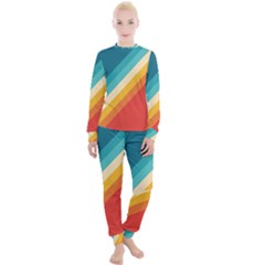 Classic Retro Stripes Women s Lounge Set by AlphaOmega