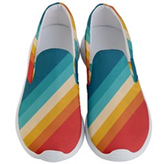 Classic Retro Stripes Men s Lightweight Slip Ons by AlphaOmega