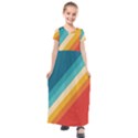 Classic Retro Stripes Kids  Short Sleeve Maxi Dress View1