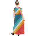 Classic Retro Stripes Kids  Short Sleeve Maxi Dress View2