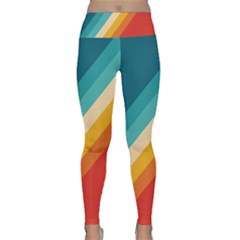 Classic Retro Stripes Lightweight Velour Classic Yoga Leggings