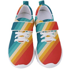 Classic Retro Stripes Women s Velcro Strap Shoes by AlphaOmega