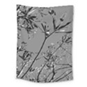 Grey Colors Flowers And Branches Illustration Print Medium Tapestry View1