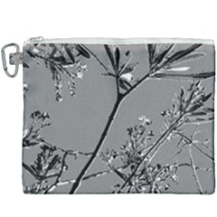 Grey Colors Flowers And Branches Illustration Print Canvas Cosmetic Bag (xxxl) by dflcprintsclothing