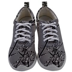 Grey Colors Flowers And Branches Illustration Print Mens Athletic Shoes by dflcprintsclothing