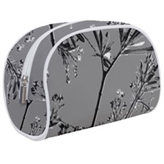 Grey Colors Flowers And Branches Illustration Print Make Up Case (medium) by dflcprintsclothing