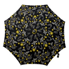 Folk Flowers Art Pattern Floral Abstract Surface Design  Seamless Pattern Hook Handle Umbrellas (large) by Eskimos