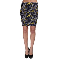 Folk Flowers Art Pattern Floral Abstract Surface Design  Seamless Pattern Bodycon Skirt by Eskimos