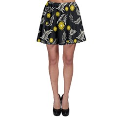 Folk Flowers Art Pattern Floral Abstract Surface Design  Seamless Pattern Skater Skirt by Eskimos