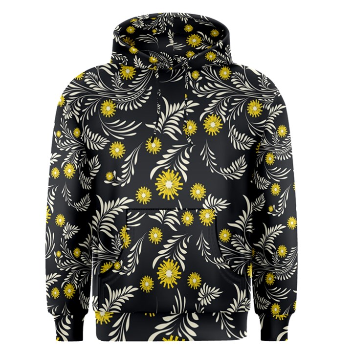 Folk flowers art pattern Floral abstract surface design  Seamless pattern Men s Core Hoodie