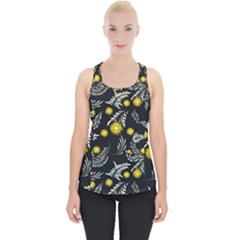 Folk Flowers Art Pattern Floral Abstract Surface Design  Seamless Pattern Piece Up Tank Top by Eskimos