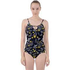 Folk Flowers Art Pattern Floral Abstract Surface Design  Seamless Pattern Cut Out Top Tankini Set by Eskimos