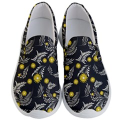 Folk Flowers Art Pattern Floral Abstract Surface Design  Seamless Pattern Men s Lightweight Slip Ons by Eskimos