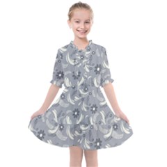 Folk Flowers Art Pattern Floral Abstract Surface Design  Seamless Pattern Kids  All Frills Chiffon Dress by Eskimos