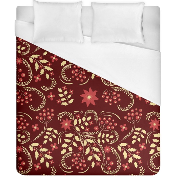 Folk flowers art pattern Floral abstract surface design  Seamless pattern Duvet Cover (California King Size)