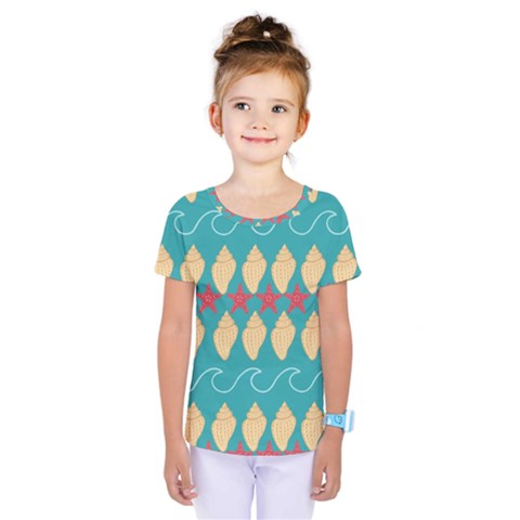 Starfish And Seashells  Sea Kids  One Piece Tee by SychEva