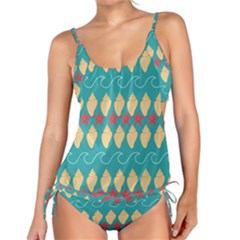 Starfish And Seashells  Sea Tankini Set by SychEva