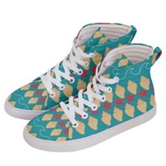 Starfish And Seashells  Sea Men s Hi-top Skate Sneakers by SychEva