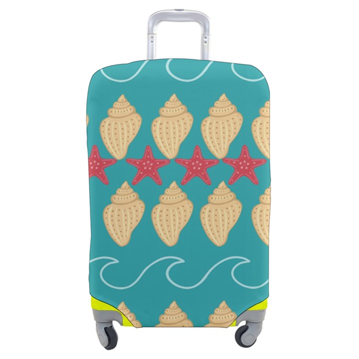 Starfish And Seashells  Sea Luggage Cover (Medium)