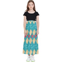 Starfish And Seashells  Sea Kids  Flared Maxi Skirt by SychEva