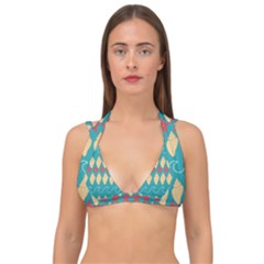 Starfish And Seashells  Sea Double Strap Halter Bikini Top by SychEva