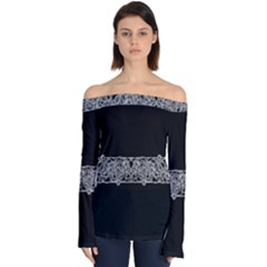 Derivation And Variations 4 Off Shoulder Long Sleeve Top