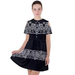 Derivation And Variations 4 Short Sleeve Shoulder Cut Out Dress  by dflcprintsclothing