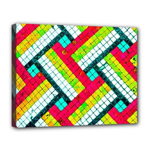 Pop Art Mosaic Canvas 14  X 11  (stretched) by essentialimage365