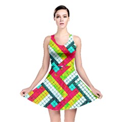 Pop Art Mosaic Reversible Skater Dress by essentialimage365