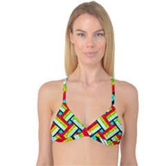 Pop Art Mosaic Reversible Tri Bikini Top by essentialimage365