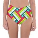 Pop Art Mosaic Reversible High-Waist Bikini Bottoms View1