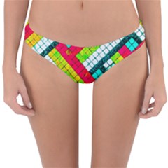 Pop Art Mosaic Reversible Hipster Bikini Bottoms by essentialimage365