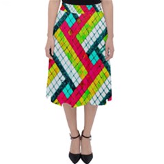 Pop Art Mosaic Classic Midi Skirt by essentialimage365