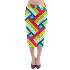 Pop Art Mosaic Midi Pencil Skirt by essentialimage365