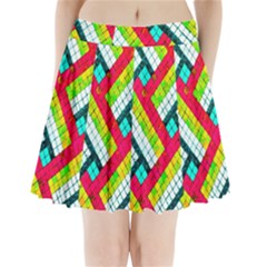 Pop Art Mosaic Pleated Mini Skirt by essentialimage365