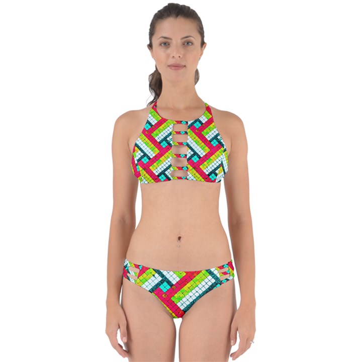 Pop Art Mosaic Perfectly Cut Out Bikini Set