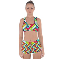 Pop Art Mosaic Racerback Boyleg Bikini Set by essentialimage365