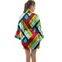 Pop Art Mosaic Long Sleeve Satin Kimono View2